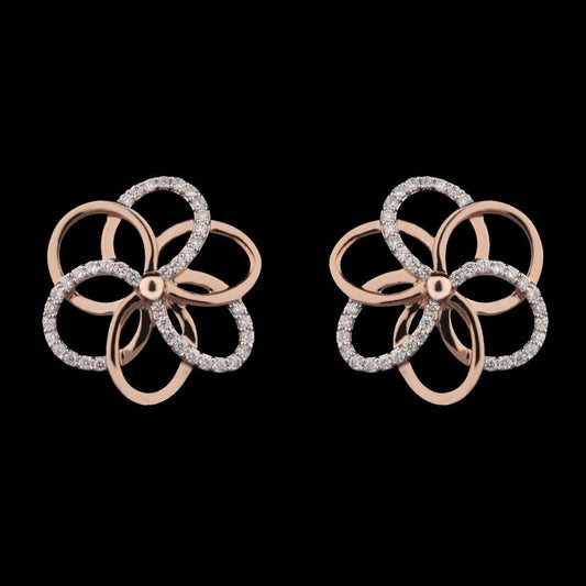 14K Rose Gold Diamond Earrings - 0.27ct VVS-VS-GH