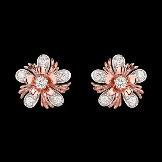 14K Rose Gold Diamond Earrings - 0.45ct VVS-VS-HI