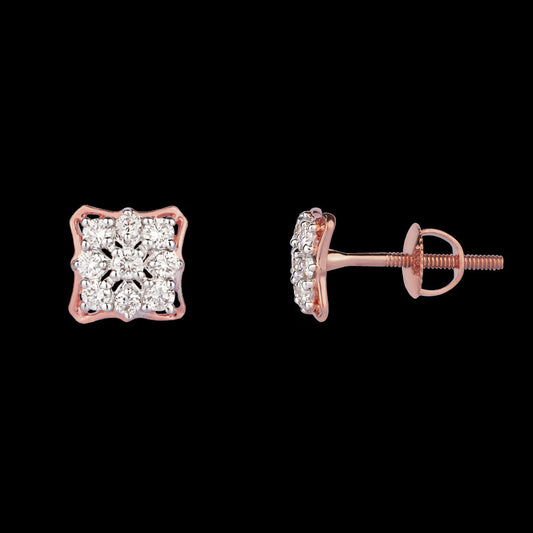 14K Rose Gold Diamond Earrings - 0.29ct VVS-VS-HI