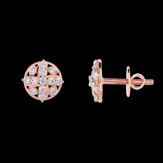 14K Rose Gold Diamond Earrings - 0.44ct VVS-VS-HI