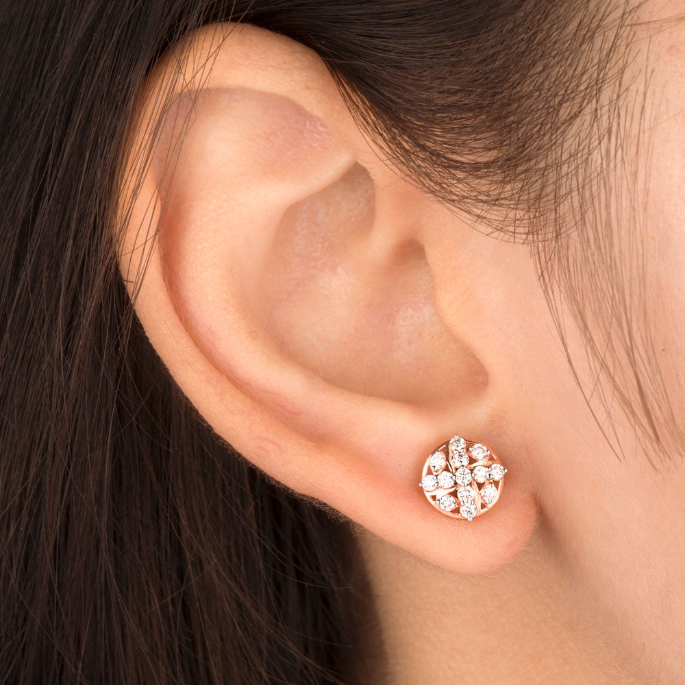 14K Rose Gold Diamond Earrings - 0.44ct VVS-VS-HI