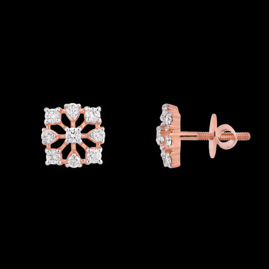 14K Rose Gold Diamond Earrings - 0.49ct VVS-VS-HI