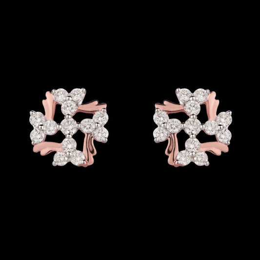 14K Rose Gold Diamond Earrings - 0.42ct VVS-VS-HI