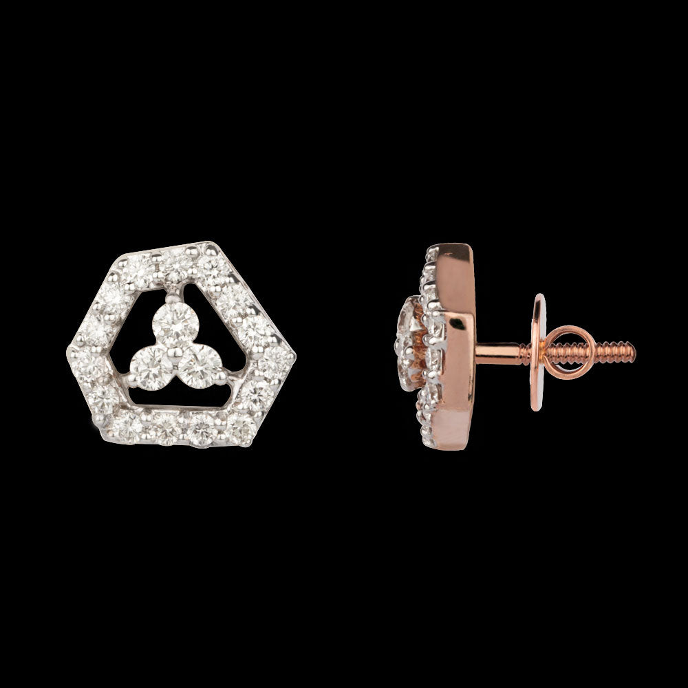 14K Yellow Gold Diamond Earrings - 0.56ct VVS-VS-HI