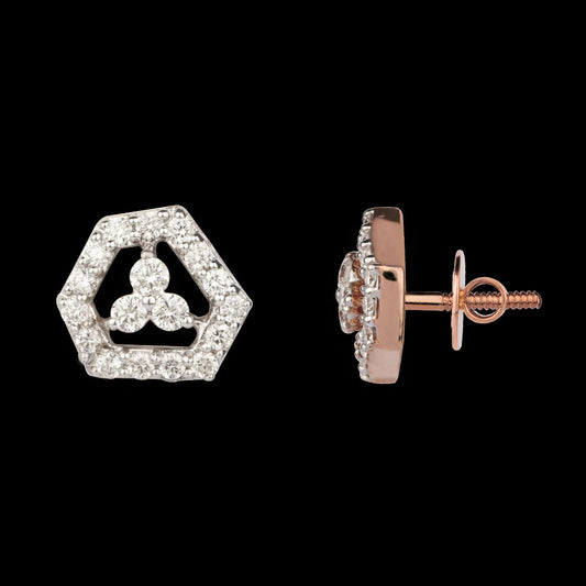 14K Yellow Gold Diamond Earrings - 0.56ct VVS-VS-HI