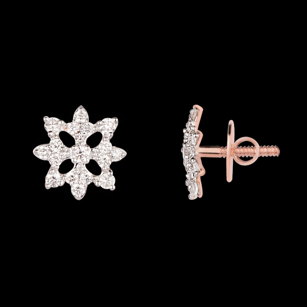 14K Rose Gold Diamond Earrings - 0.52ct VVS-VS-HI