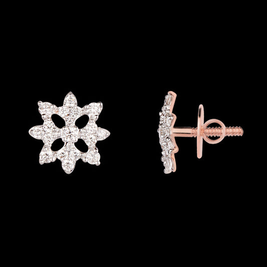14K Rose Gold Diamond Earrings - 0.52ct VVS-VS-HI