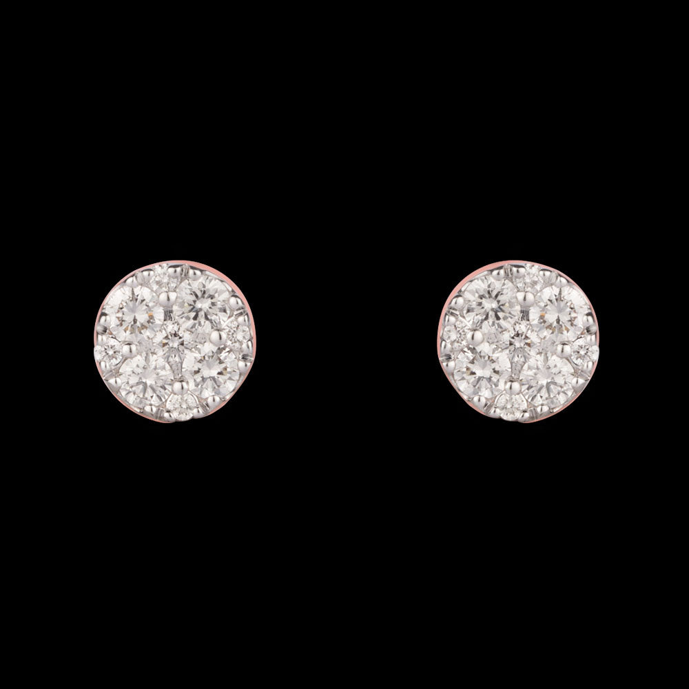 14K Rose Gold Diamond Earrings - 0.49ct VVS-VS-HI