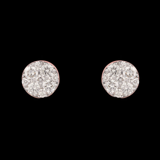 14K Rose Gold Diamond Earrings - 0.49ct VVS-VS-HI