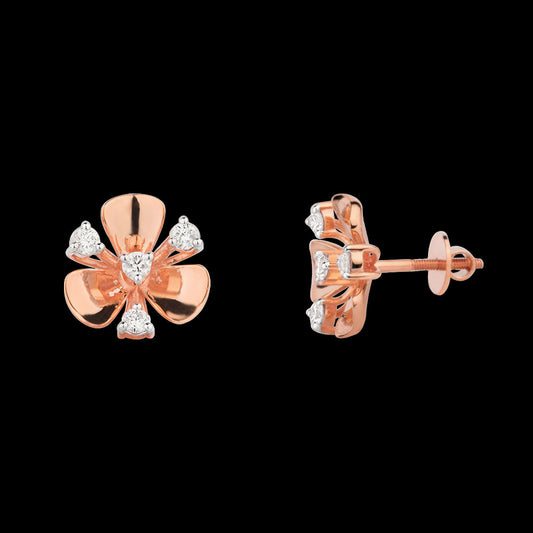 14K Rose Gold Diamond Earrings - 0.51ct VVS-VS-HI