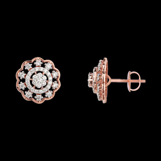 14K Rose Gold Diamond Earrings - 0.81ct VVS-VS-HI