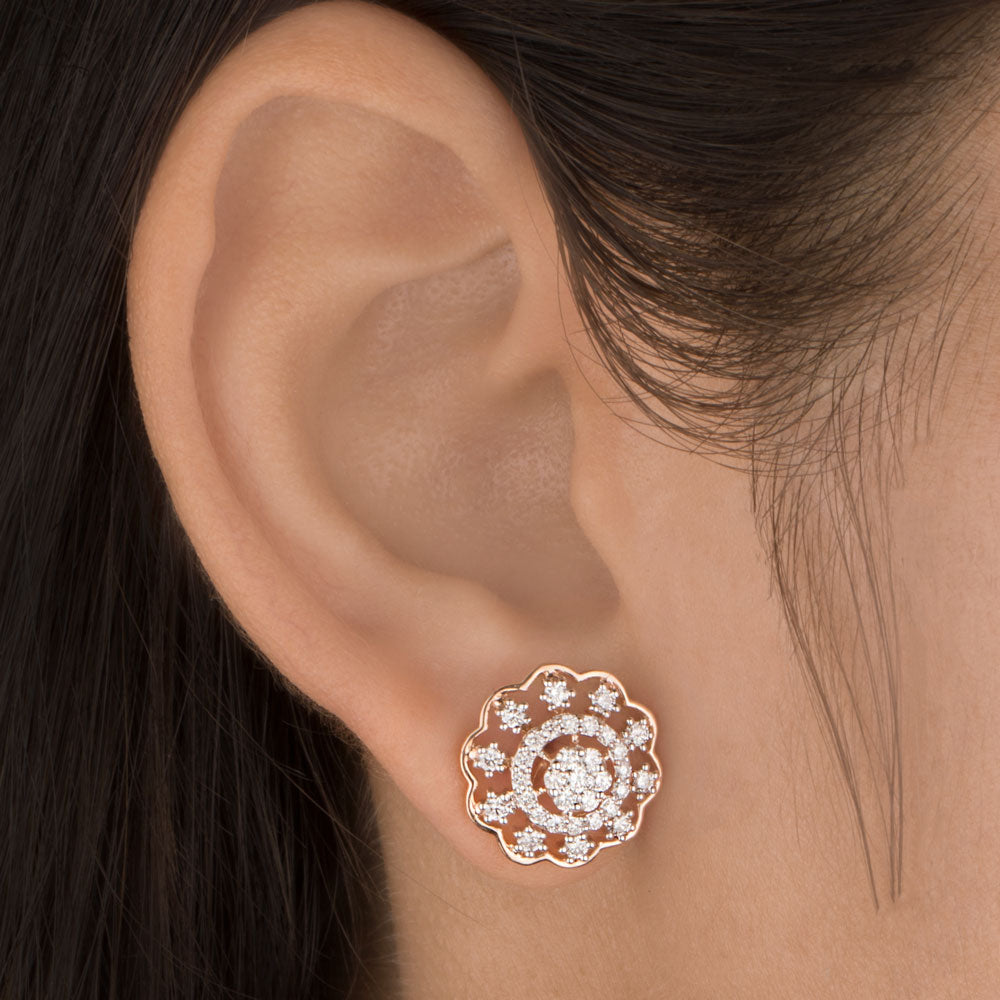 14K Rose Gold Diamond Earrings - 0.81ct VVS-VS-HI
