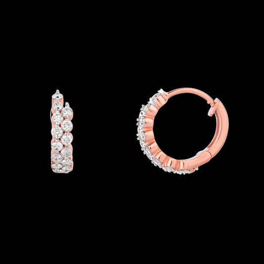 14K Rose Gold Diamond Earrings - 0.62ct VVS-VS-HI