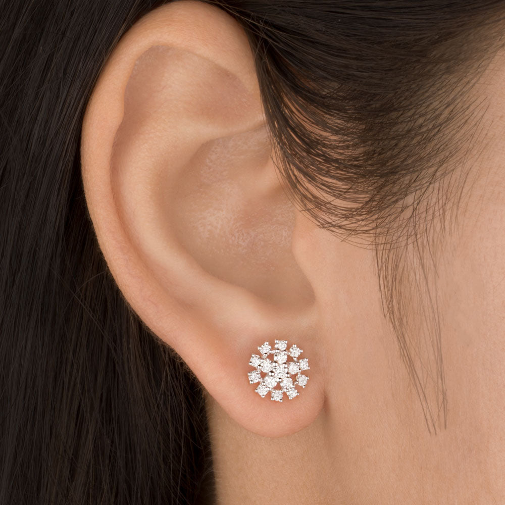 14K Rose Gold Diamond Earrings - 0.5ct VVS-VS-HI
