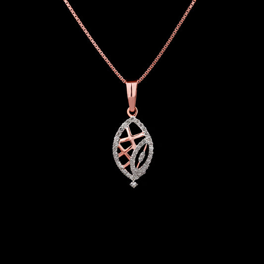 14K Rose Gold Diamond Pendant - 0.39ct VS-SI-GH