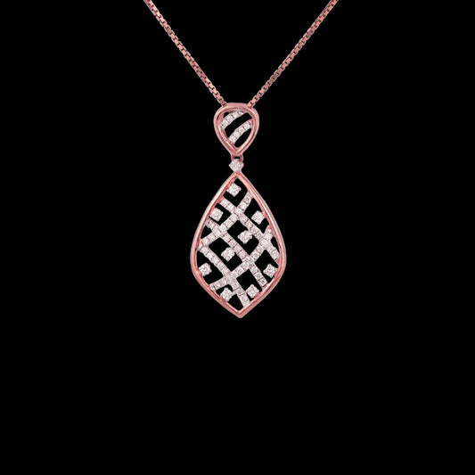 14K Rose Gold Diamond Pendant - 0.42ct VS-GH