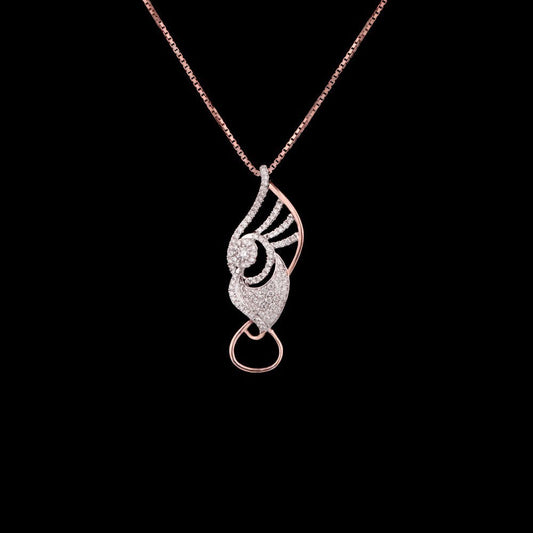 14K Rose Gold Diamond Pendant - 0.39ct VVS-VS-GH