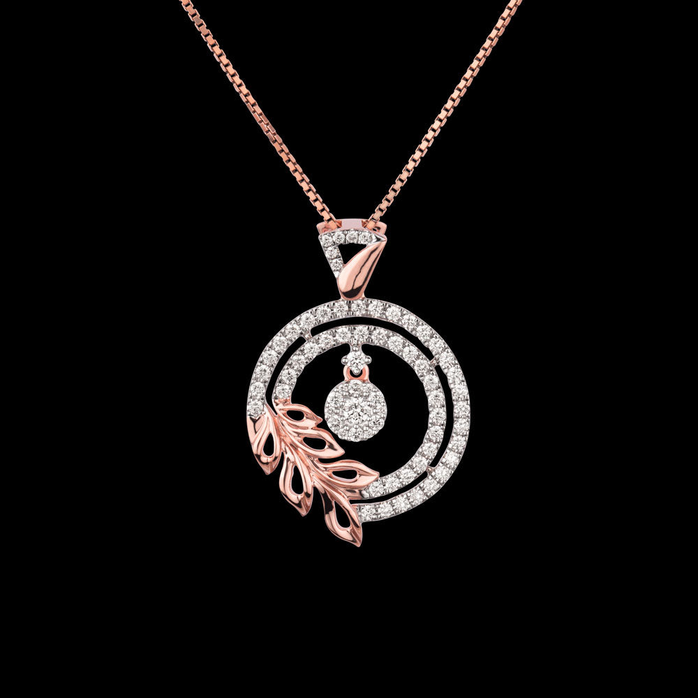 18K Rose Gold Diamond Pendant - 0.81ct SI-IJ