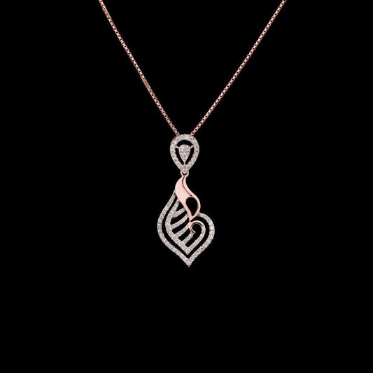 14K Rose Gold Diamond Pendant - 0.39ct VVS-VS-HI
