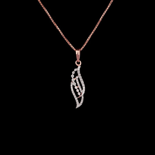 14K Rose Gold Diamond Pendant - 0.24ct VVS-FG