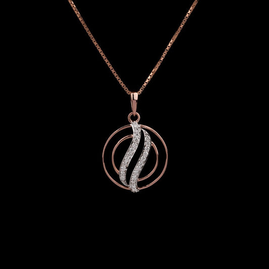 14K Rose Gold Diamond Pendant - 0.22ct VVS-VS-IJ