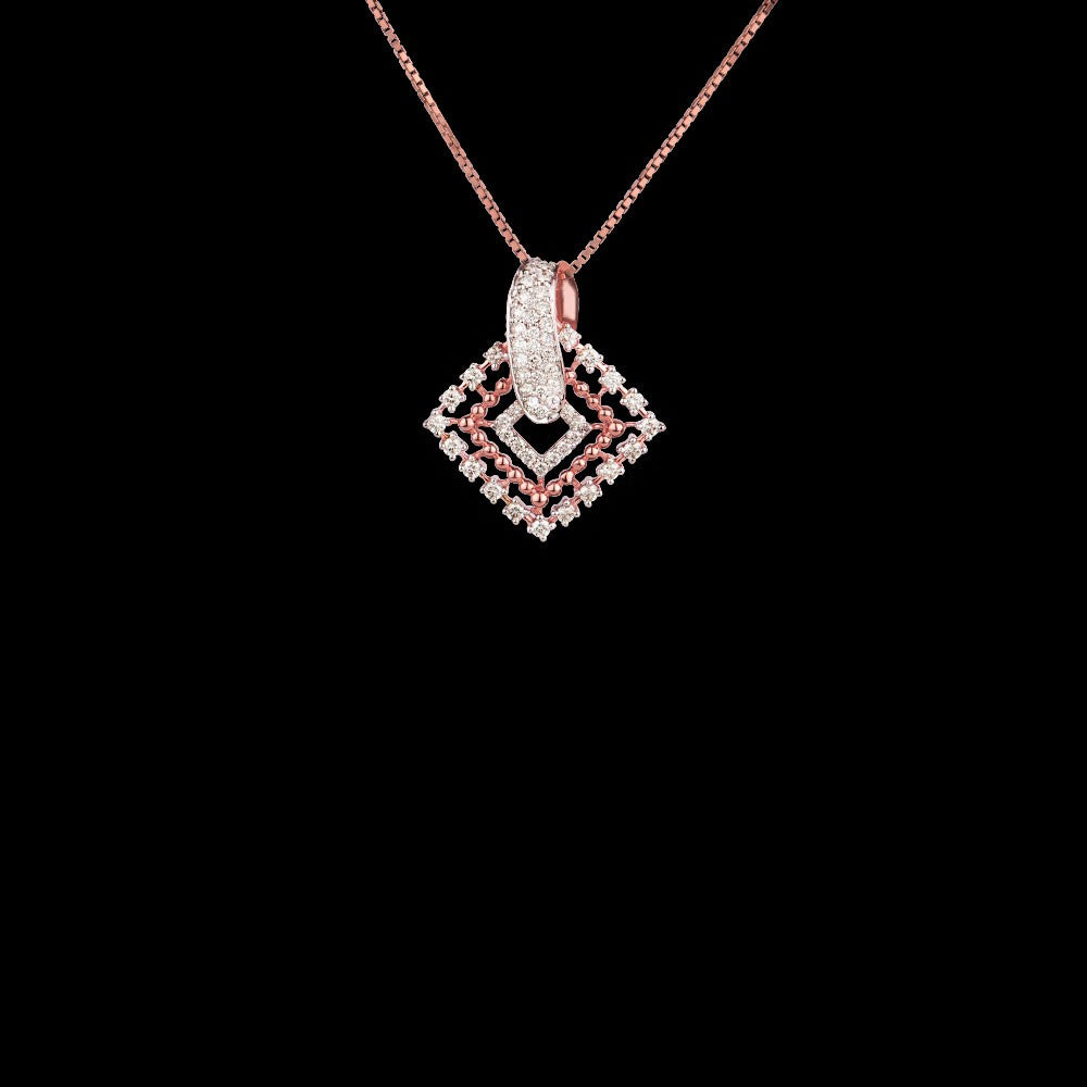 14K Rose Gold Diamond Pendant - 0.53ct VVS-VS-HI
