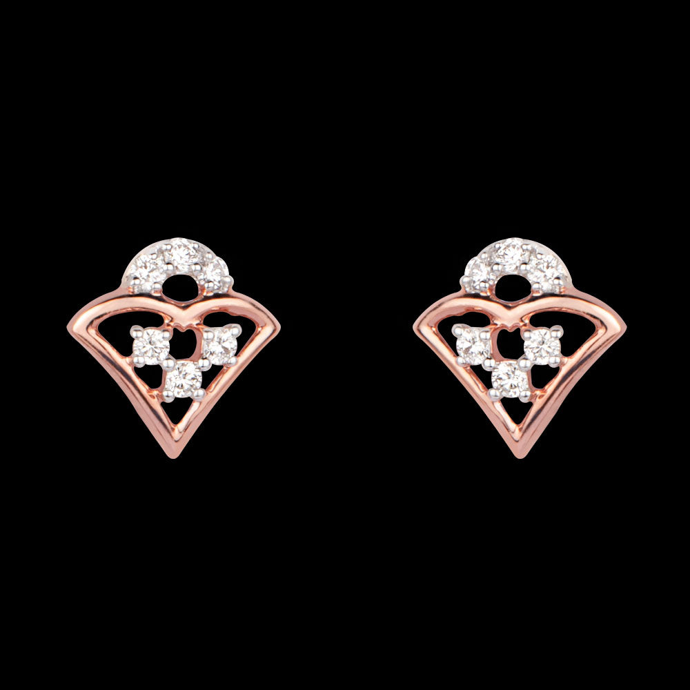 14K Rose Gold Diamond Jewellery - 0.16ct VVS-VS-HI