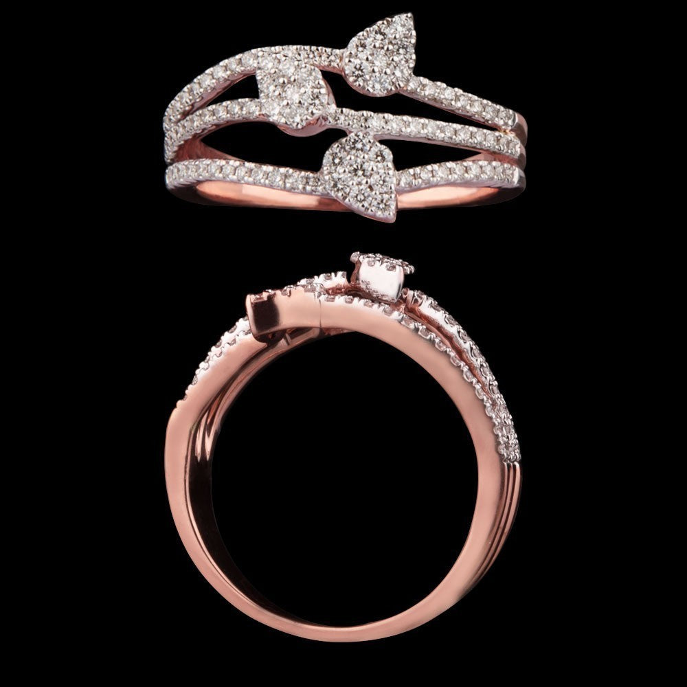 18K Rose Gold Diamond Ring - 0.59ct VVS-VS-GH