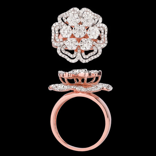 14K Rose Gold Diamond Ring - 1.27ct VVS-VS-HI