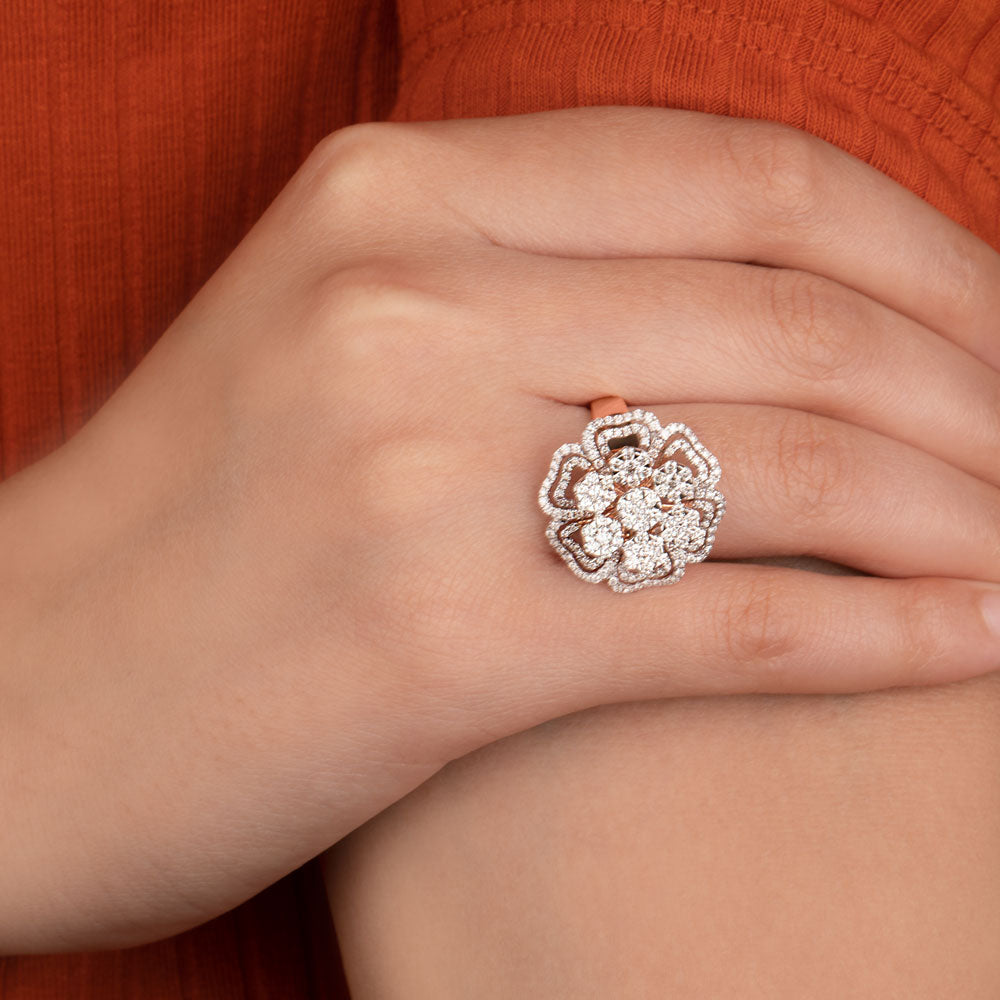 14K Rose Gold Diamond Ring - 1.27ct VVS-VS-HI