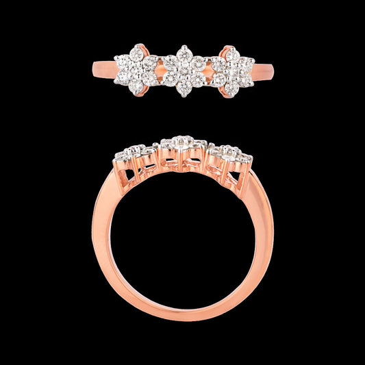 14K Rose Gold Diamond Ring - 0.4ct SI-GH