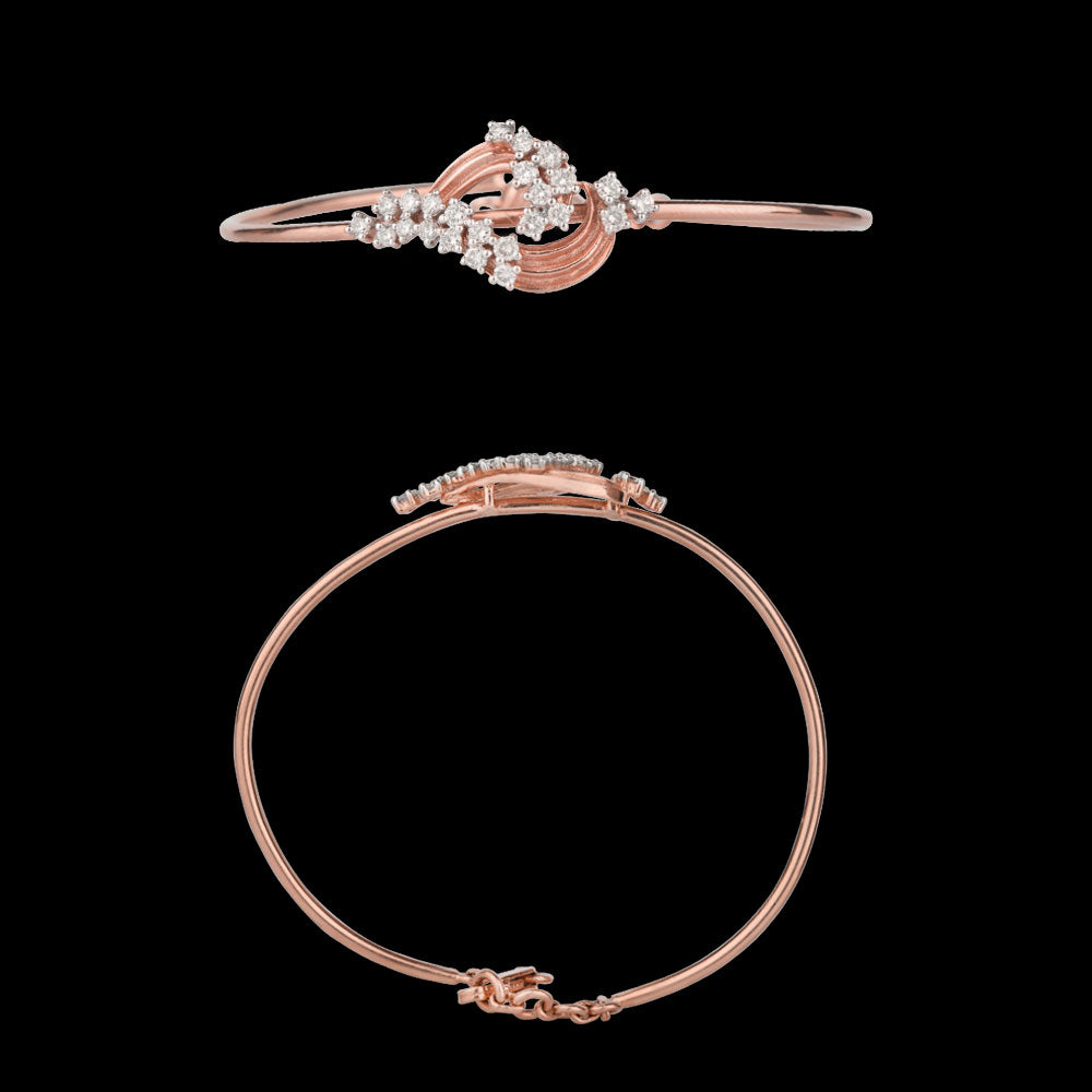 14K Rose Gold Diamond Kada - 0.67ct SI-IJ