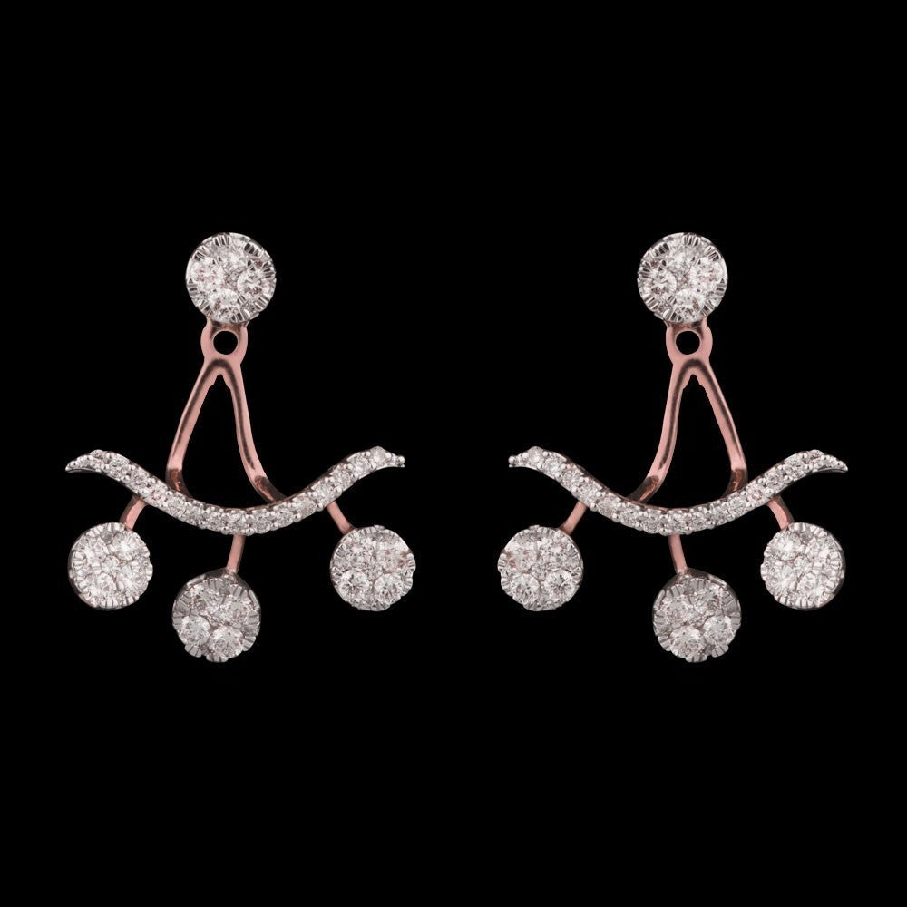 14K Rose Gold Diamond Earrings - 0.65ct SI-IJK
