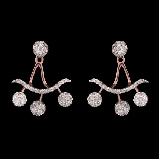 14K Rose Gold Diamond Earrings - 0.65ct SI-IJK