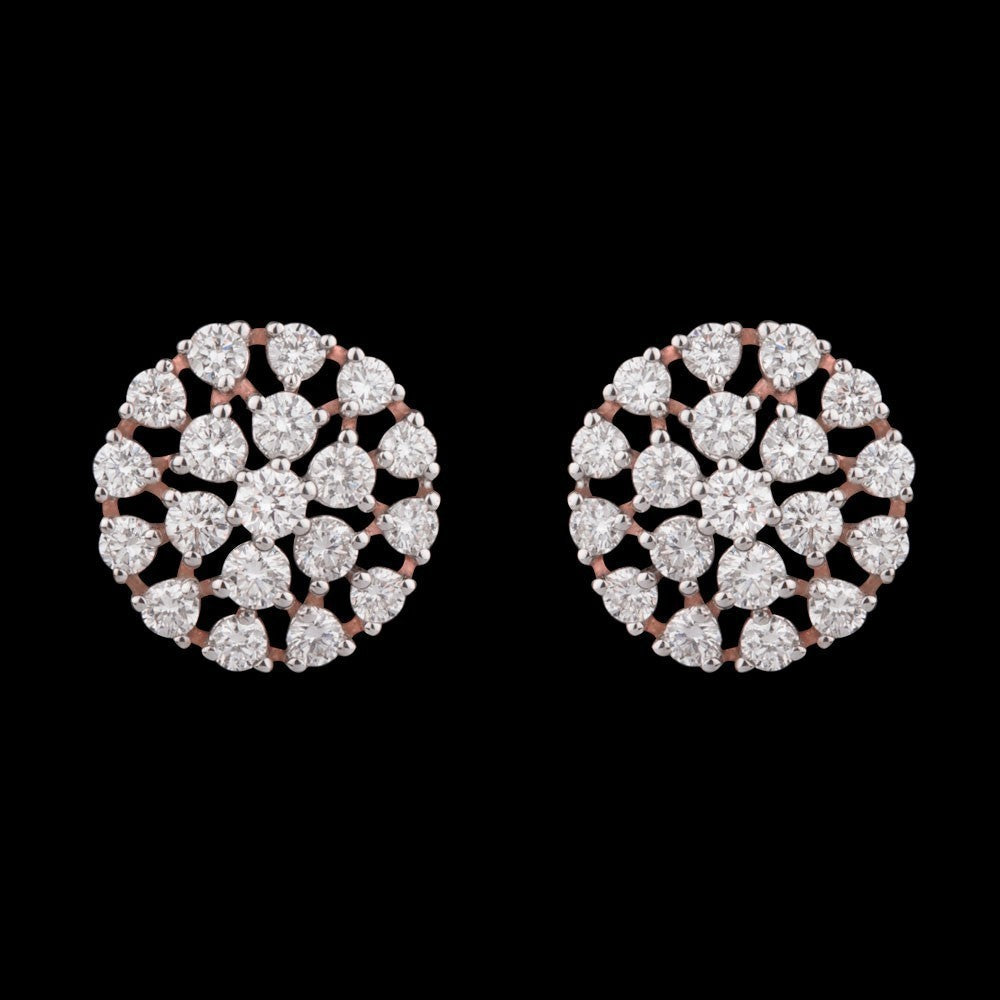 18K Rose Gold Diamond Earrings - 0.77ct VS-FG