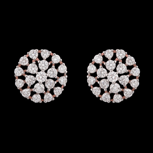 18K Rose Gold Diamond Earrings - 0.77ct VS-FG