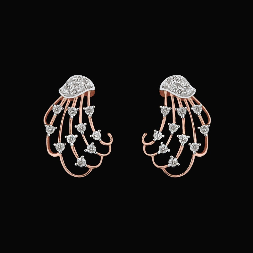14K Rose Gold Diamond Earrings - 0.34ct SI-IJ
