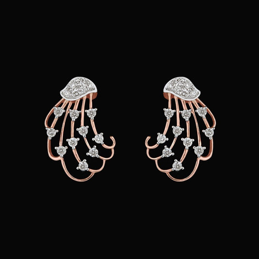 14K Rose Gold Diamond Earrings - 0.34ct SI-IJ