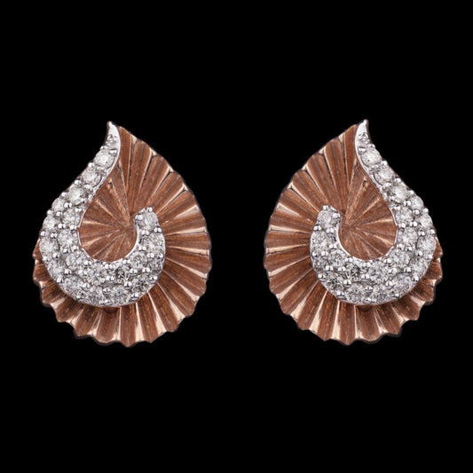 14K Rose Gold Diamond Earrings - 0.39ct SI-IJ