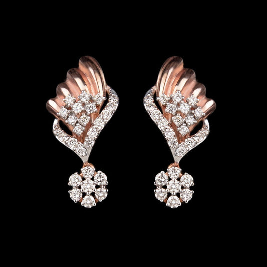 14K Rose Gold Diamond Earrings - 0.83ct SI-IJ