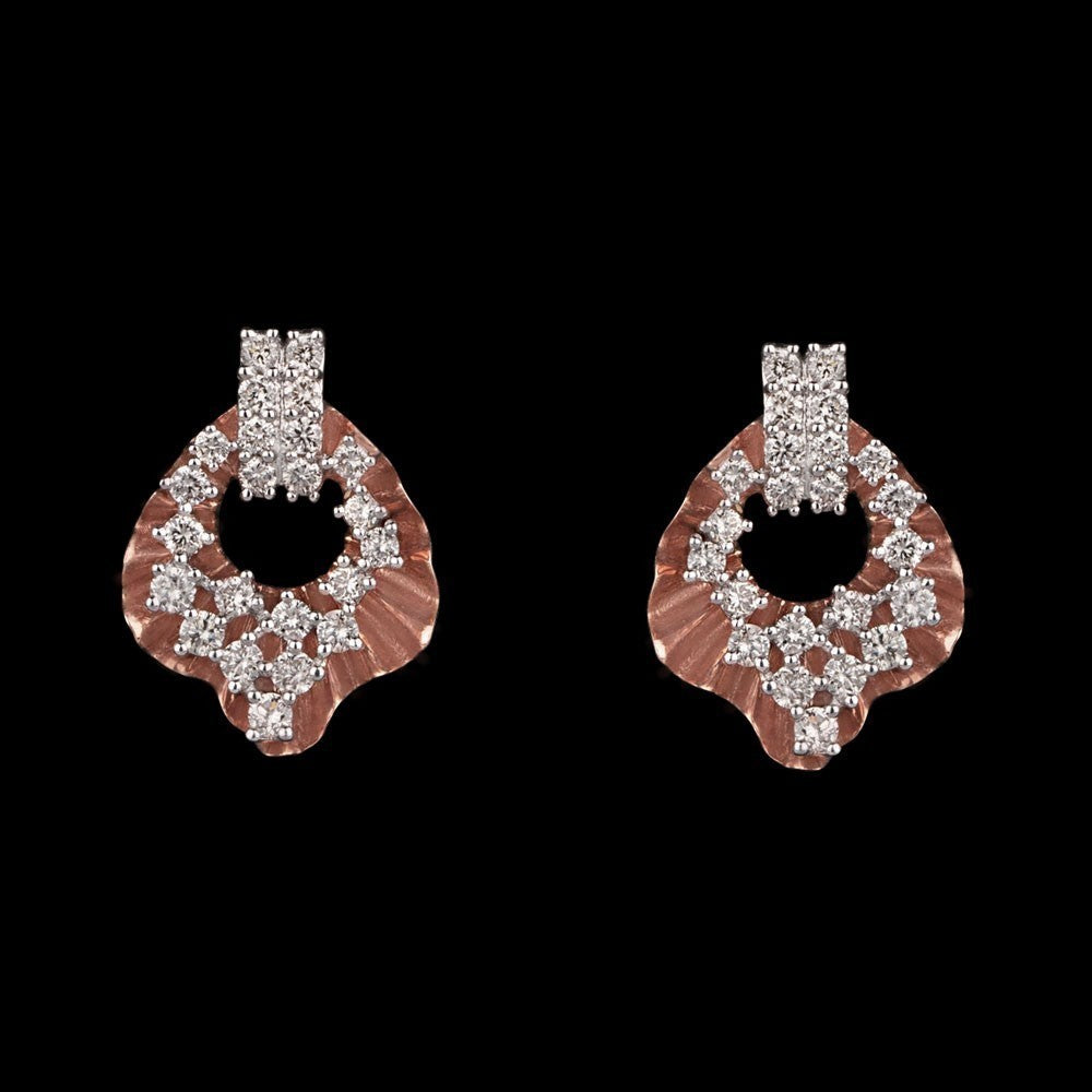 14K Rose Gold Diamond Earrings - 0.72ct SI-IJ