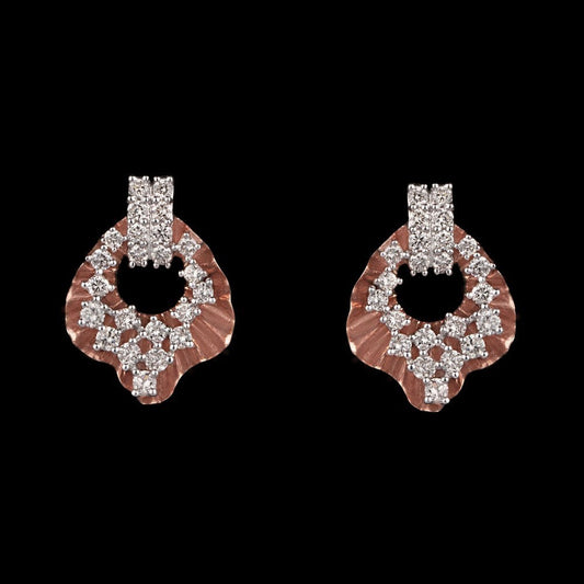 14K Rose Gold Diamond Earrings - 0.72ct SI-IJ