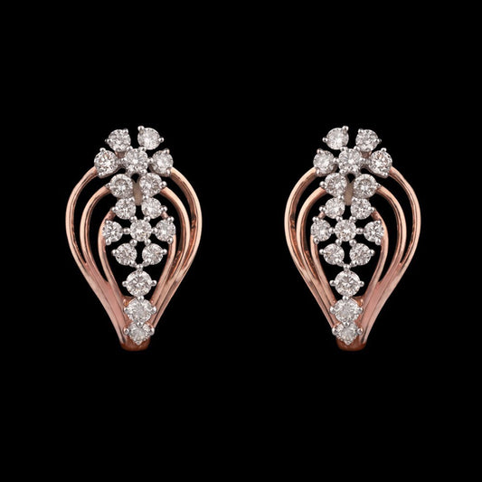 14K Rose Gold Diamond Earrings - 0.79ct SI-IJ