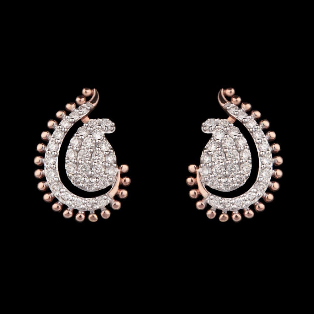 14K Rose Gold Diamond Earrings - 0.6ct SI-IJ