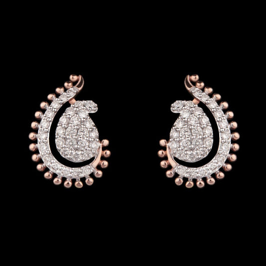 14K Rose Gold Diamond Earrings - 0.6ct SI-IJ