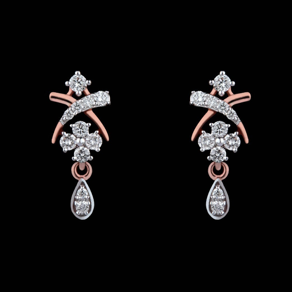 14K Rose Gold Diamond Earrings - 0.29ct SI-IJ