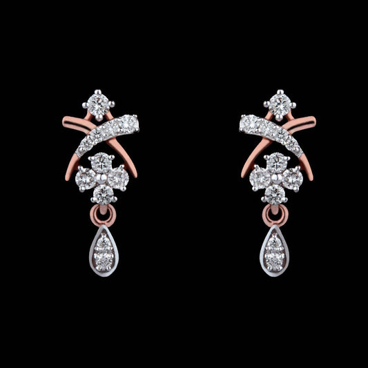 14K Rose Gold Diamond Earrings - 0.29ct SI-IJ