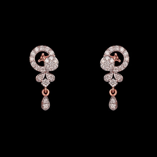 14K Rose Gold Diamond Earrings - 0.36ct SI-IJ