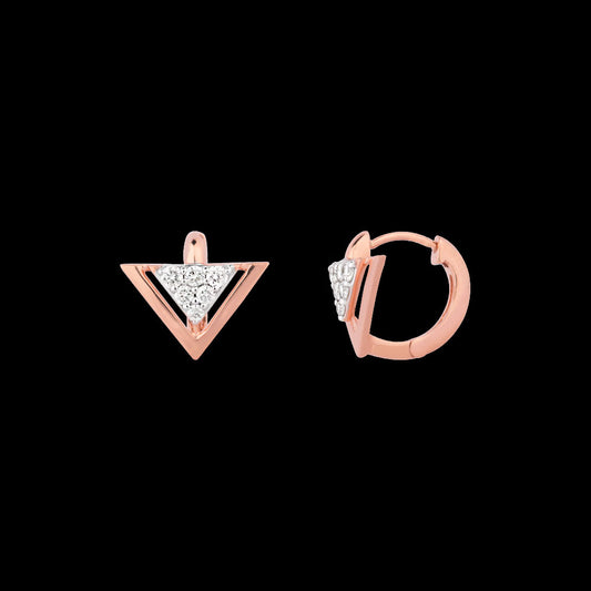 14K Rose Gold Diamond Earrings - 0.28ct VS-GH