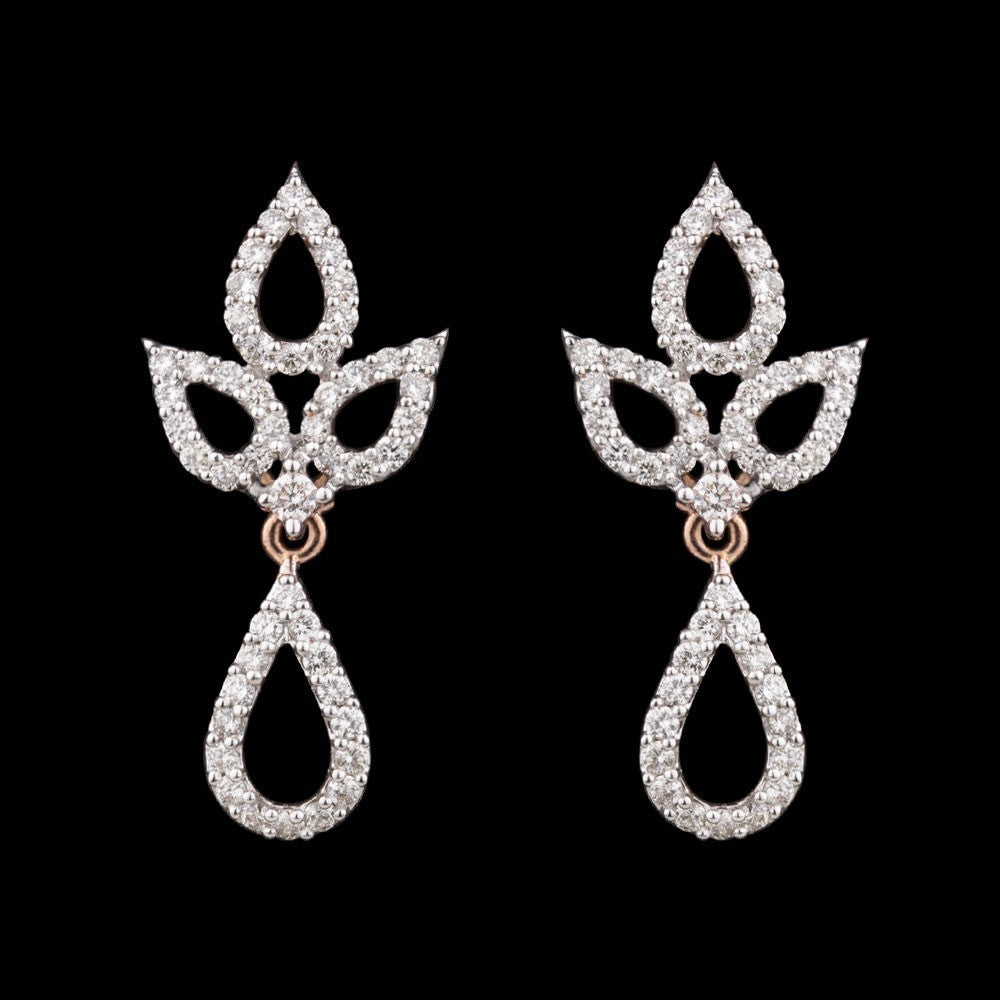 14K Rose Gold Diamond Earrings - 0.38ct SI-IJ